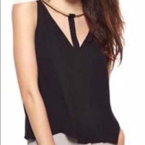 BCBG black top with gold rope detail